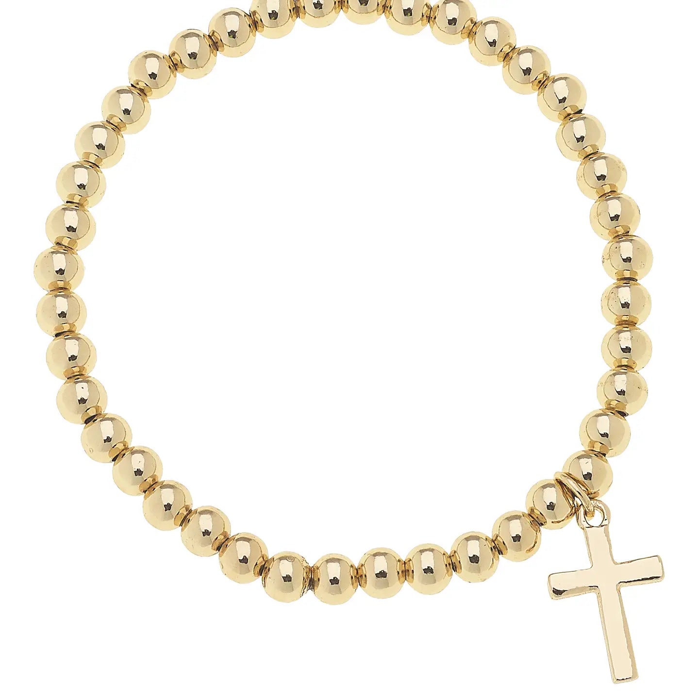 Ruth Cross Ball Bead Stretch Bracelet