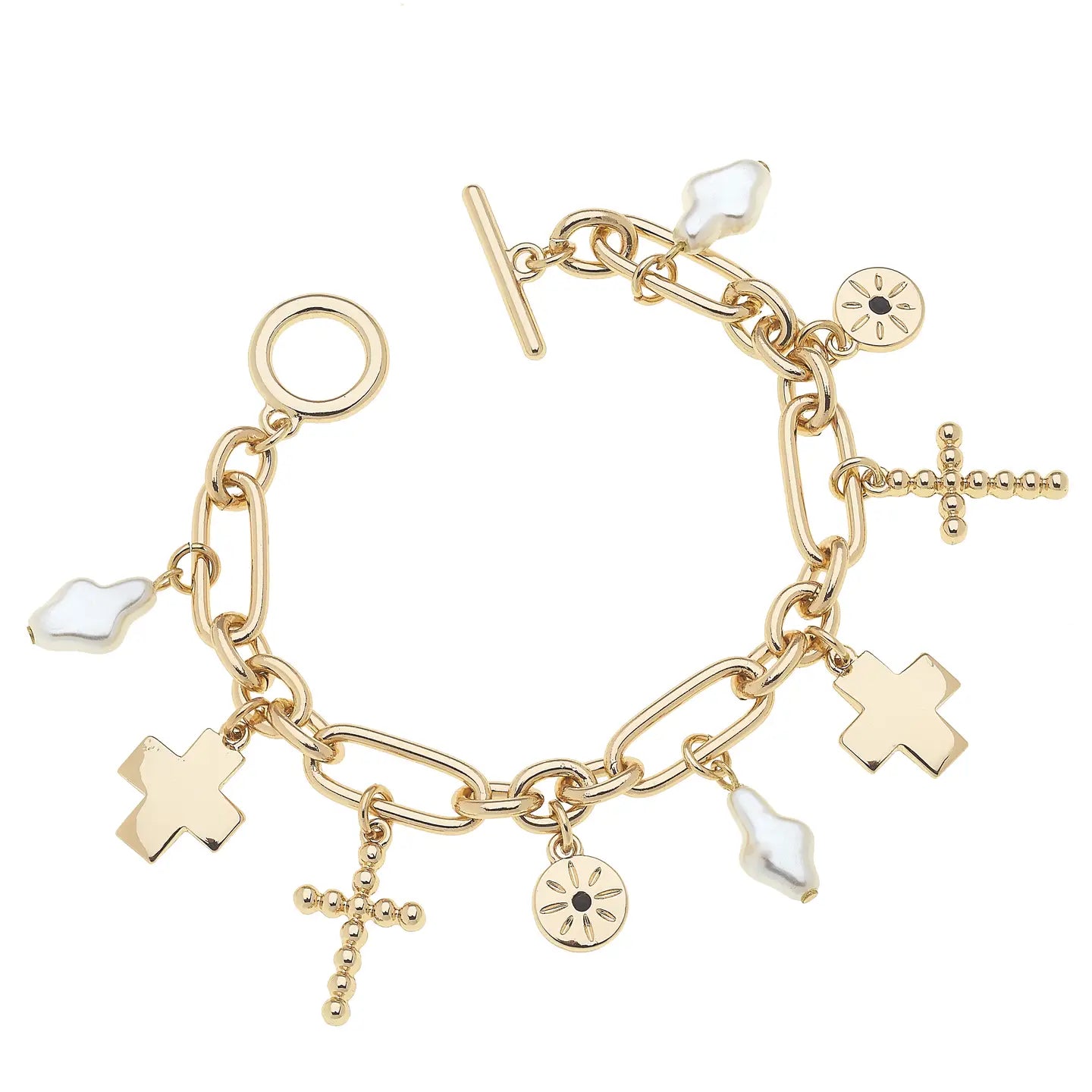Abigail Multi Cross charm Bracelet