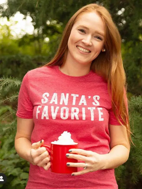 Santa's Favorite Red Short Sleeve Shirt