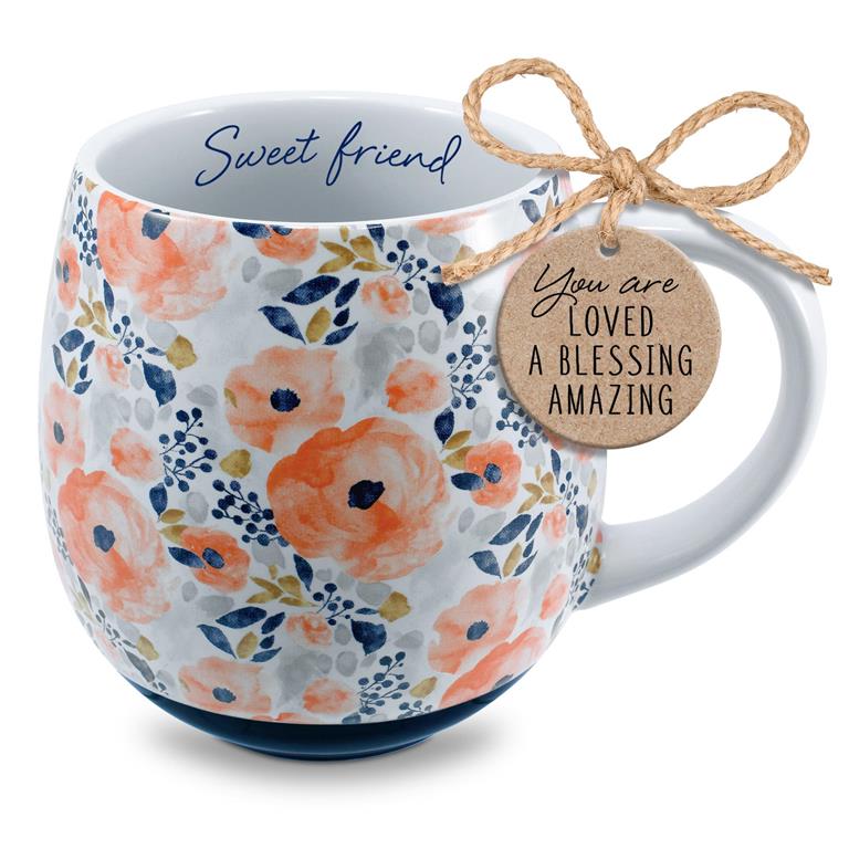 Sweet Friend Floral Watercolor Mug