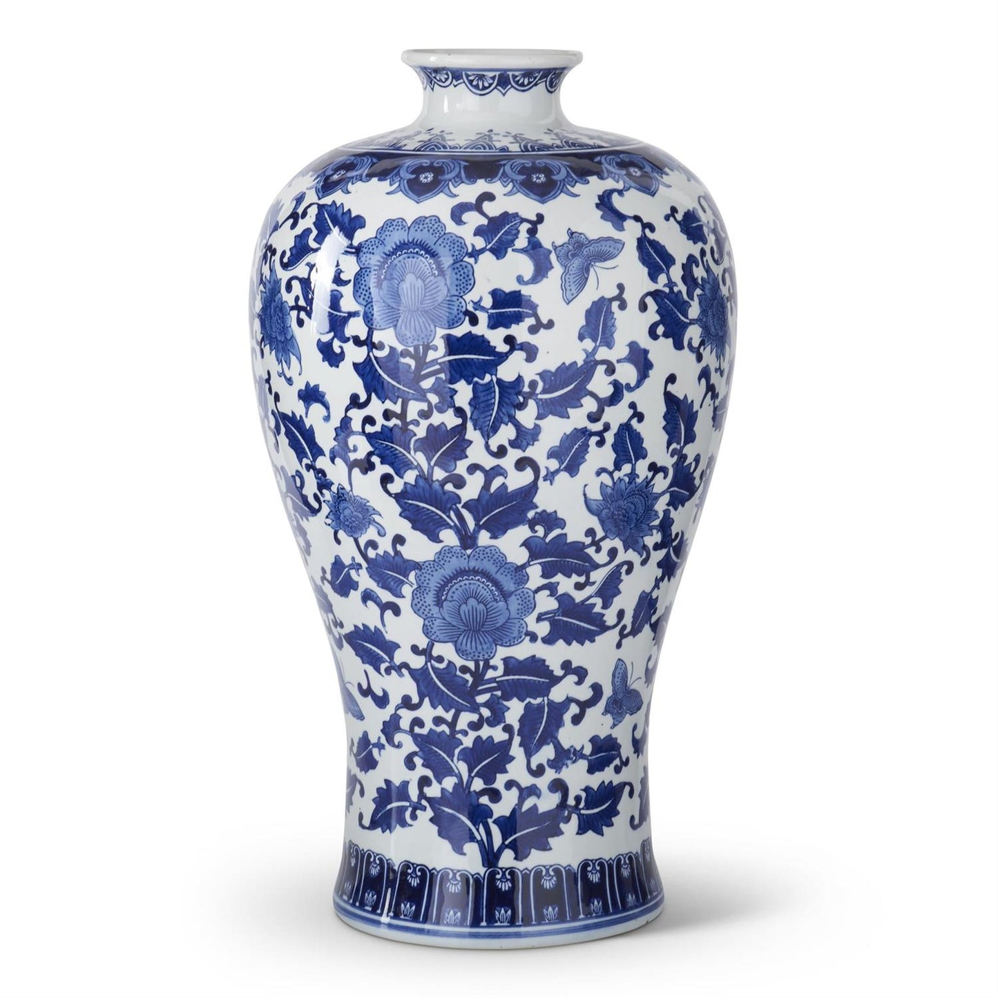 Blue And White Chinoiserie Ceramic Vase