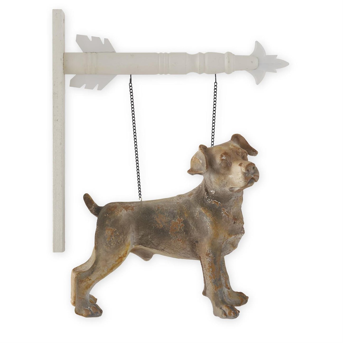Gray & Gold Weathered Dog Hanger