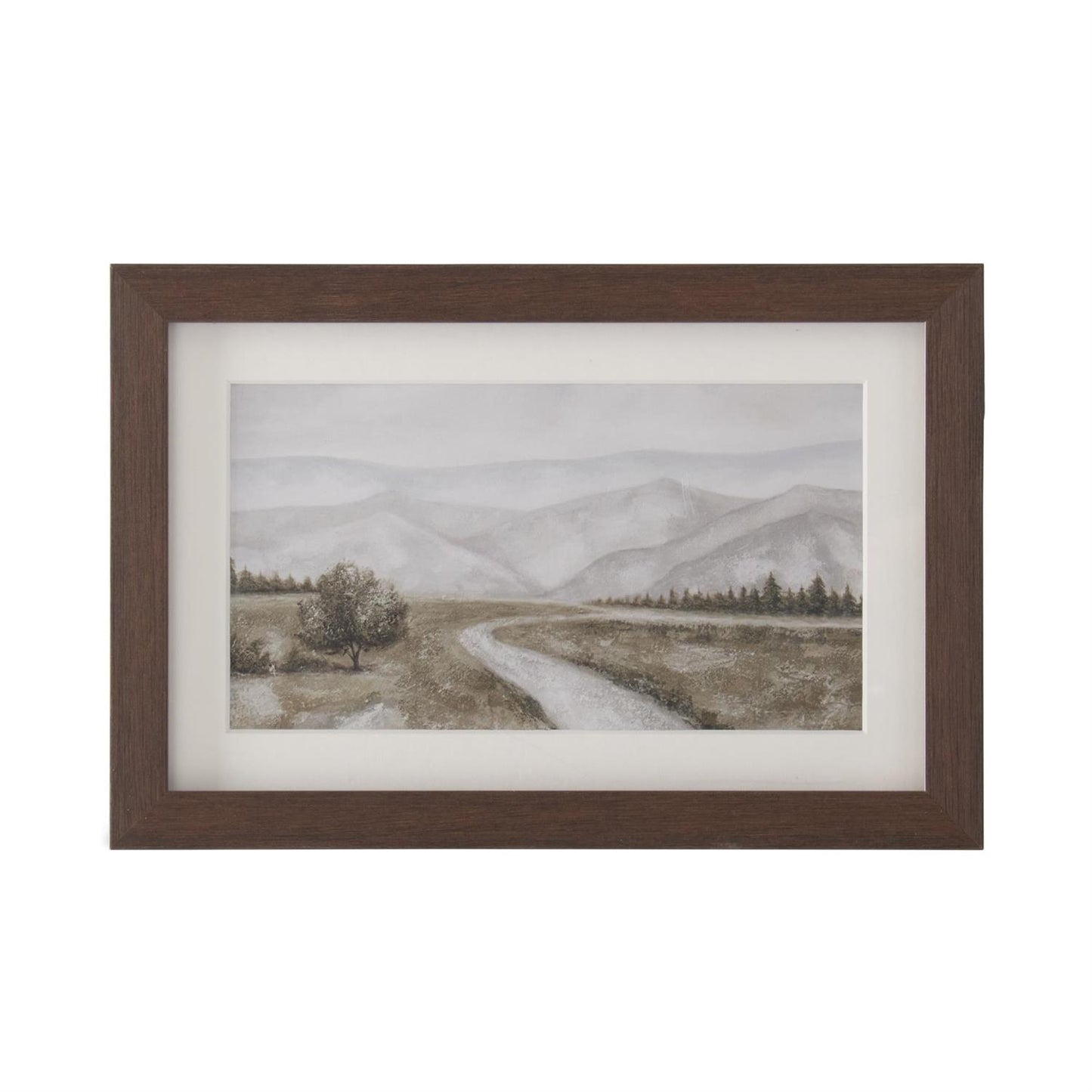 Wood Framed Watercolor Landscape Print