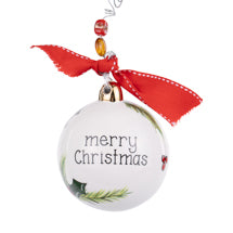 Merry Christmas Red Bird Branches Ornament