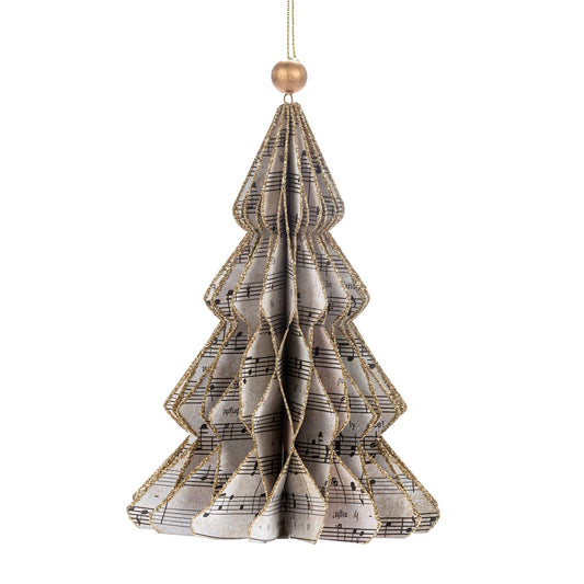 Paper Music Note Tree Ornament