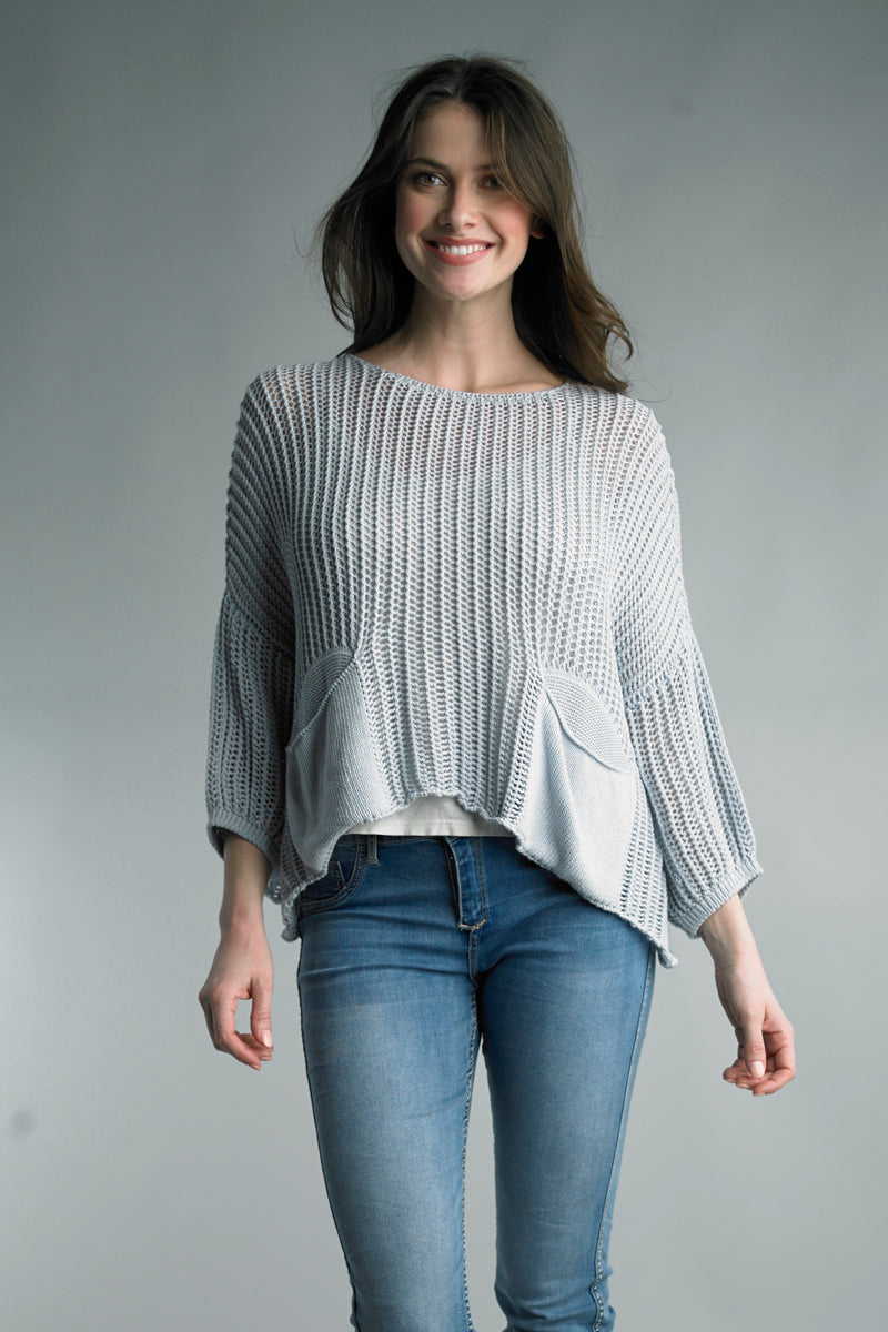 Crocheted Knit Top
