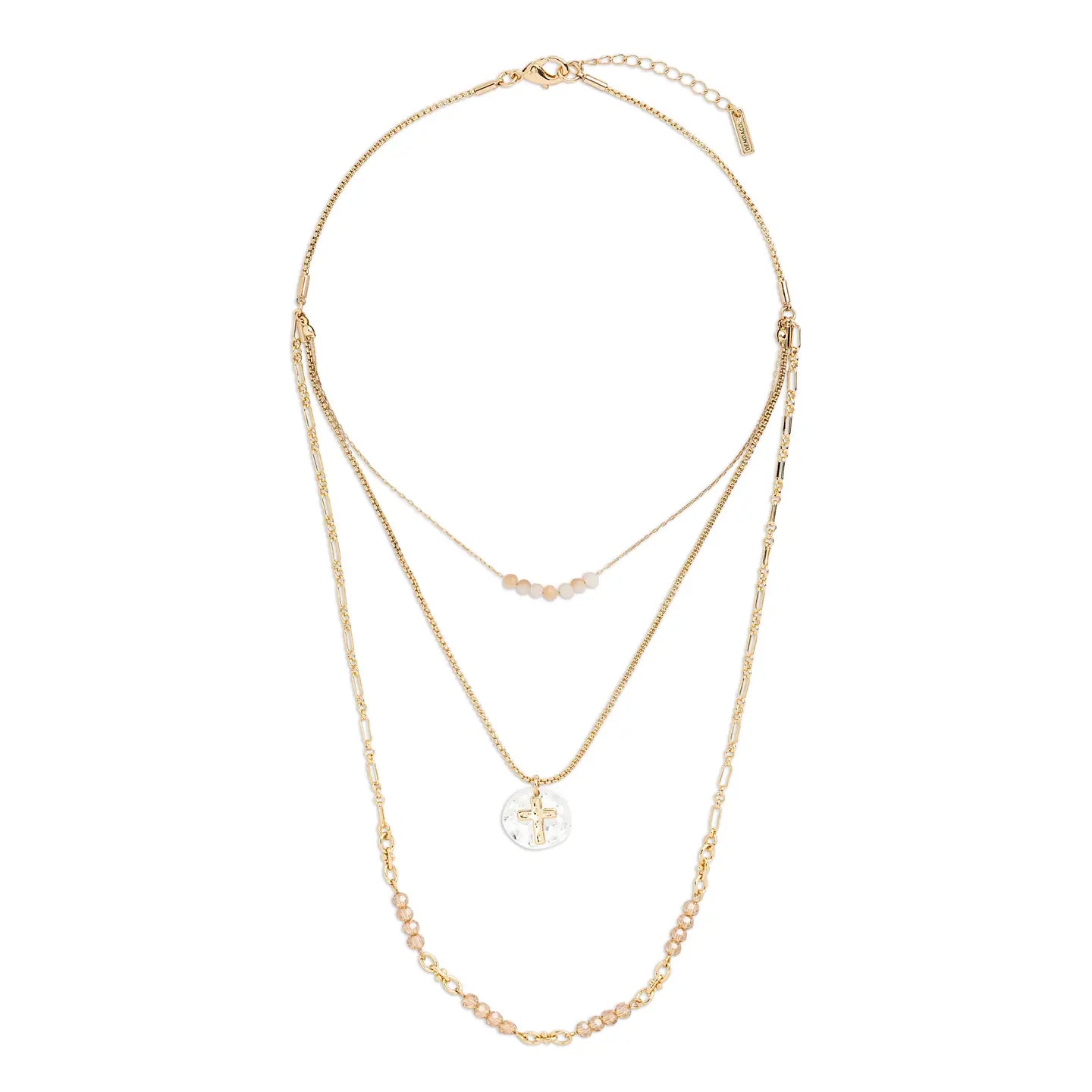 Beaded Prayer Champagne Necklace