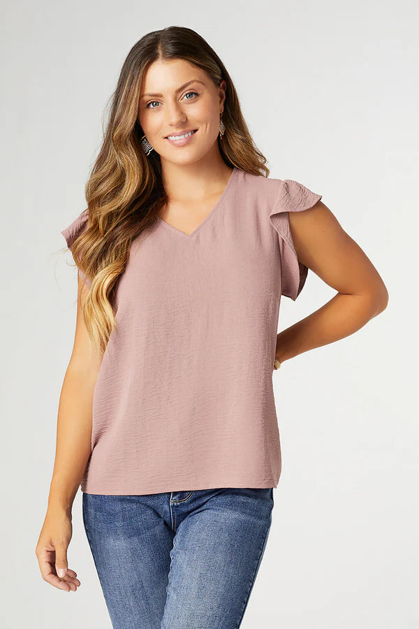 Daphne Flutter Sleeve Top