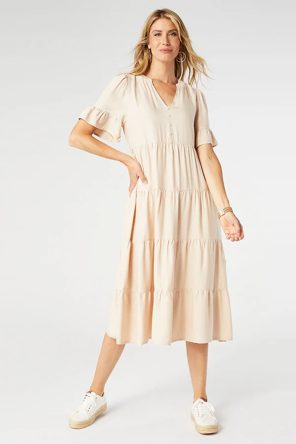 Margaux Tiered Ruffle Sleeve Dress