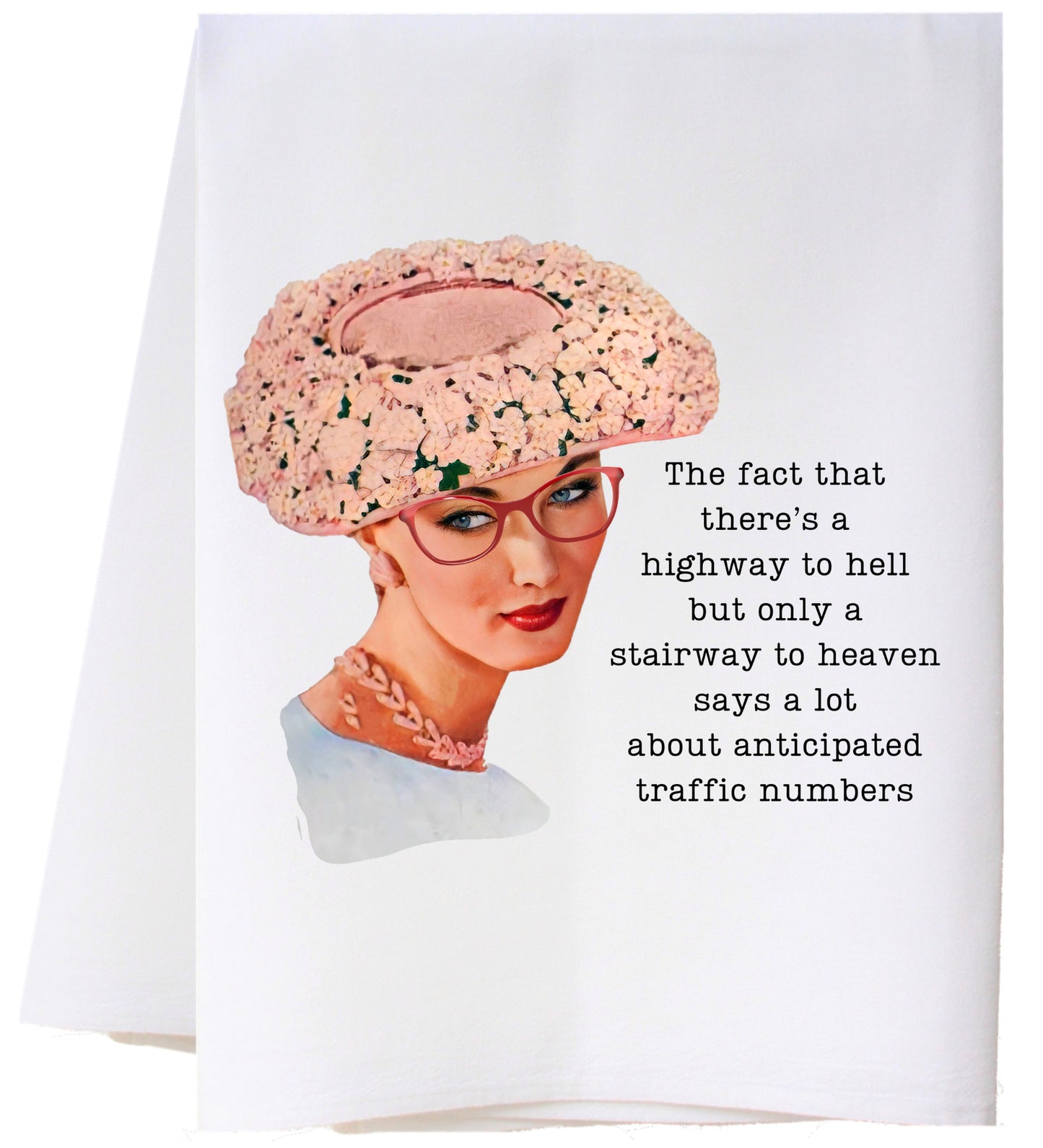 Traffic Numbers Flour Sack Towel