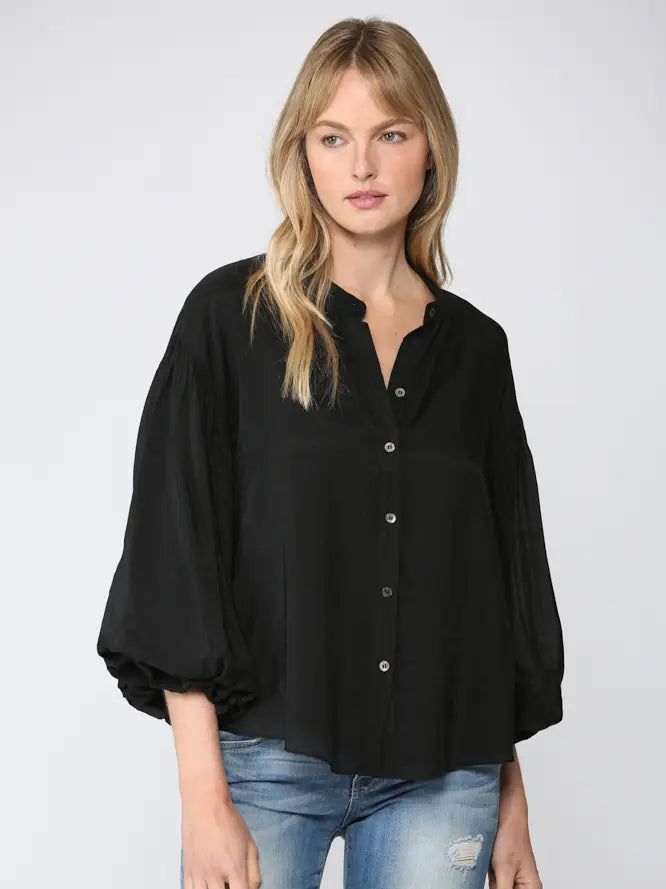 Puff Sleeve Button Down