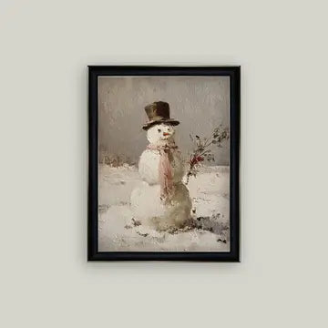 Snowman in Pink Scarf