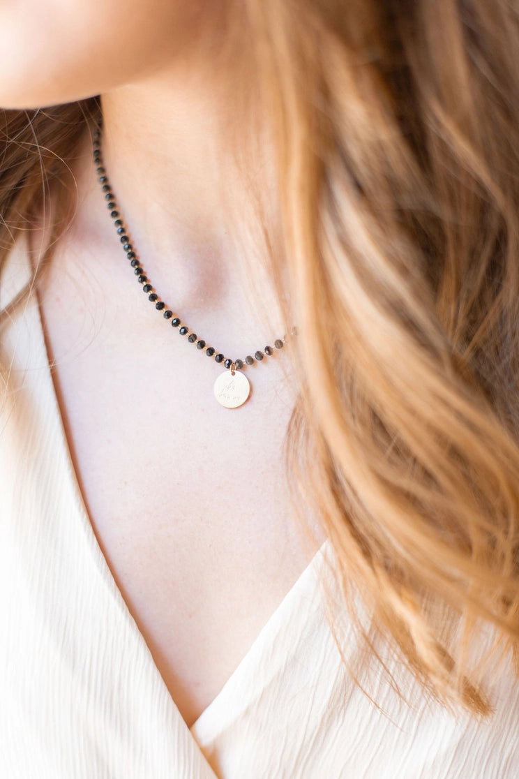 Black Serenity Stone Necklace - BRAVE