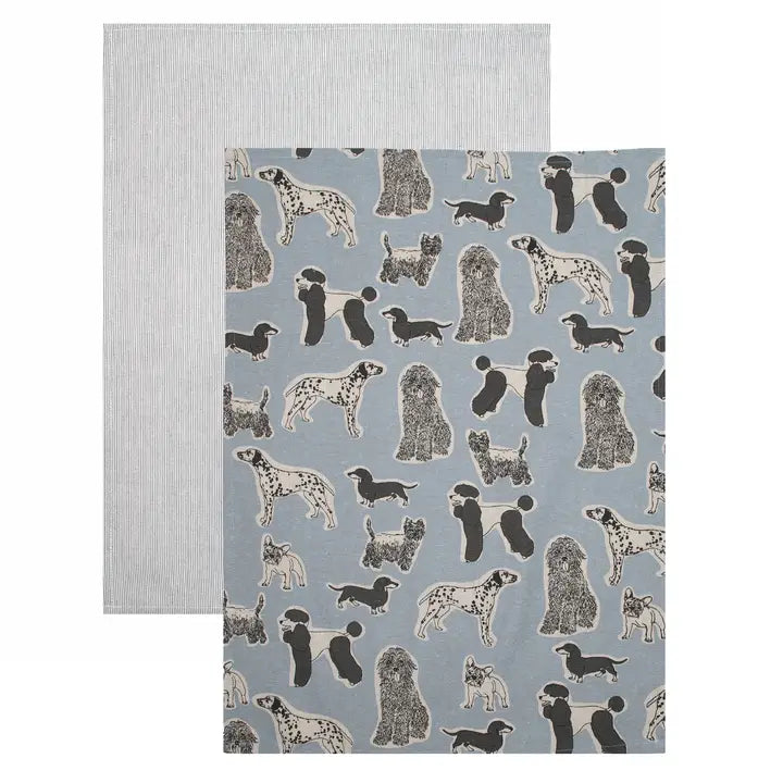 Blue Haze Dog Pint Tea Towel Set