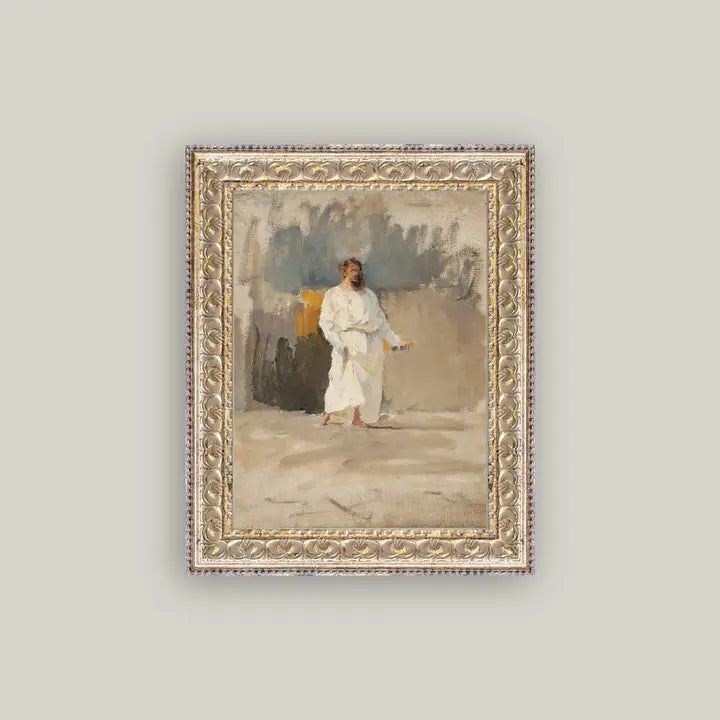 Christ Framed Antique Art