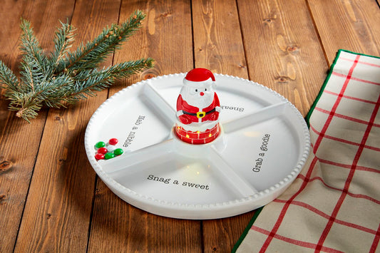 Santa & Chimney Light Up Sitter