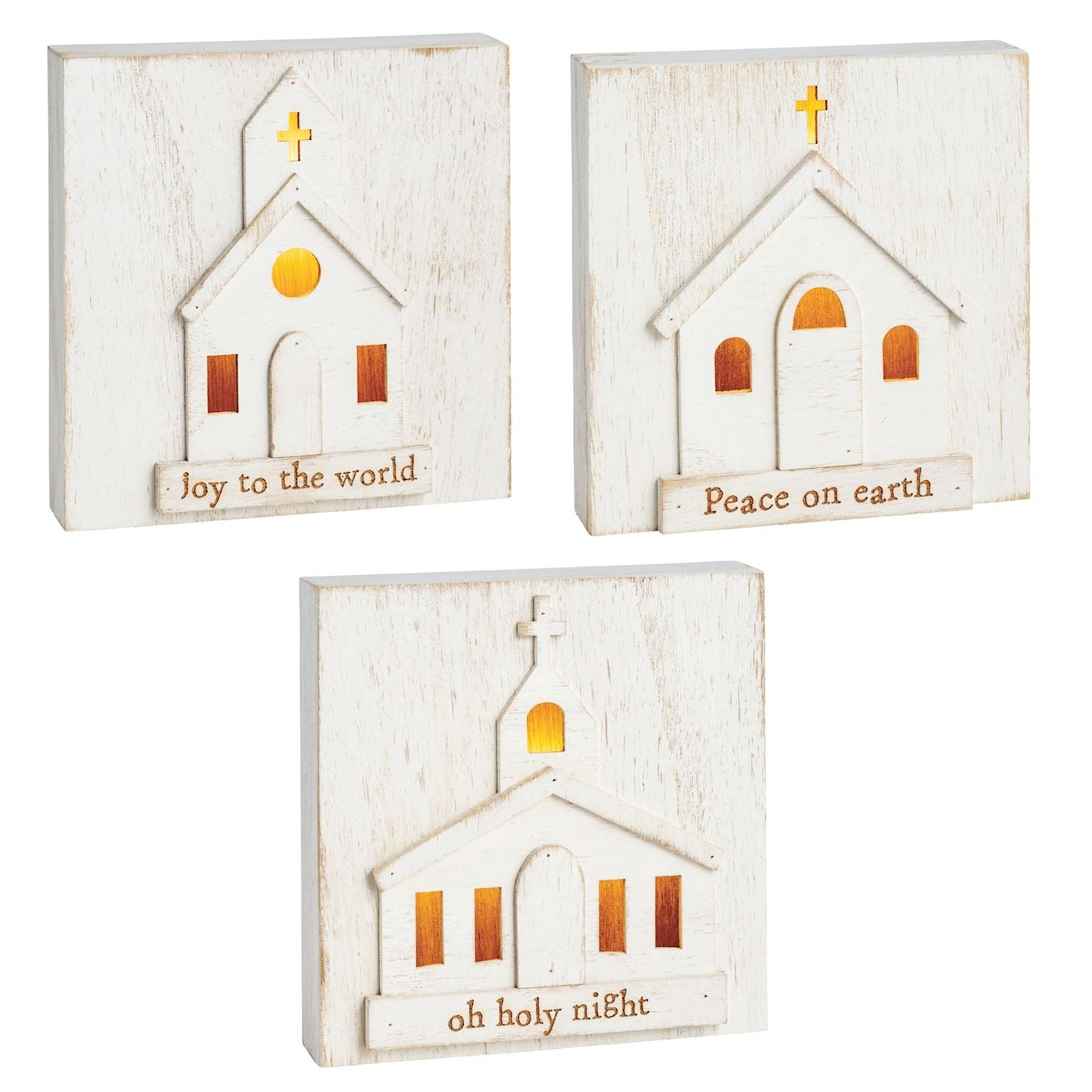 Light Up Church Wooden Blocks
