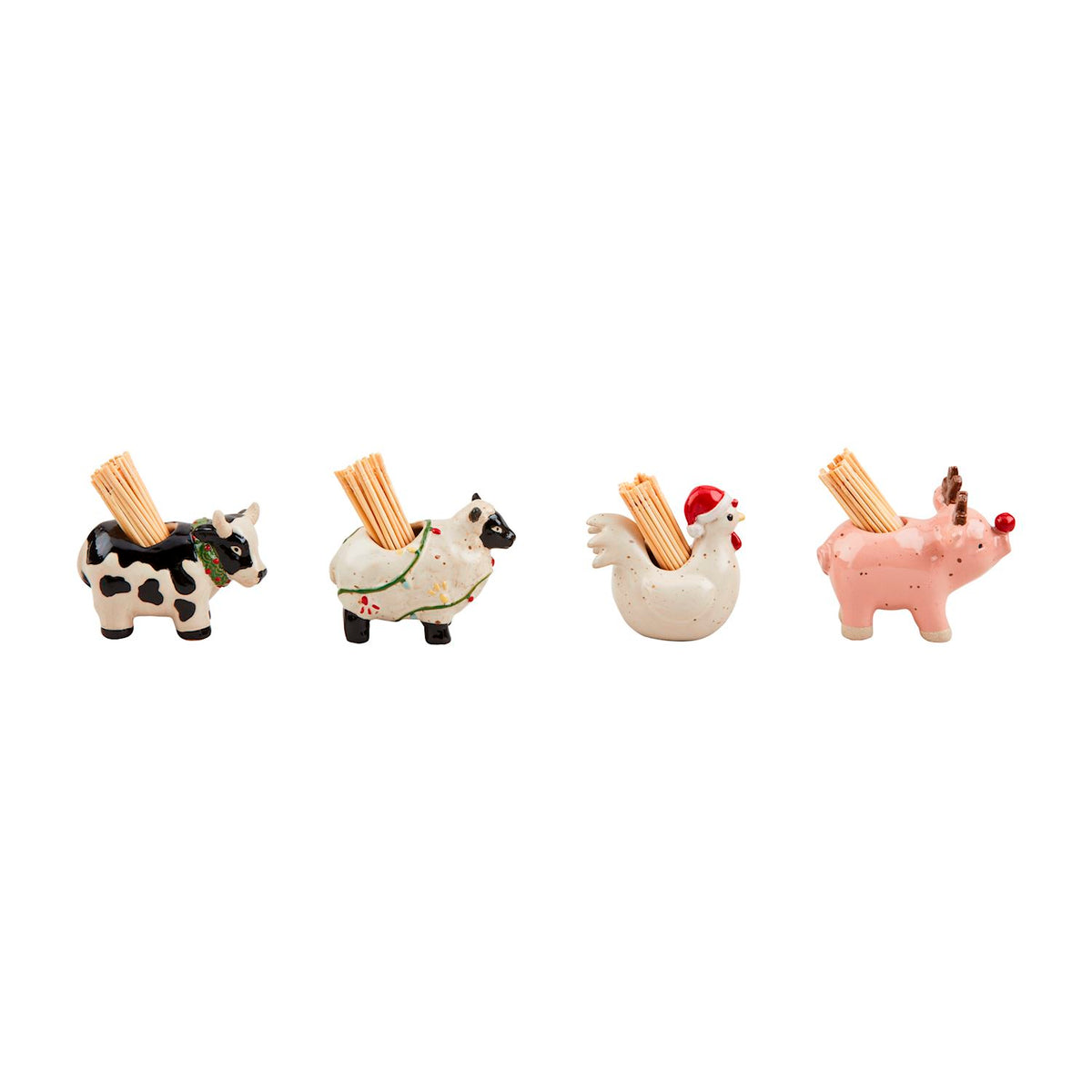 Christmas Farm Animal Toothpick Holder