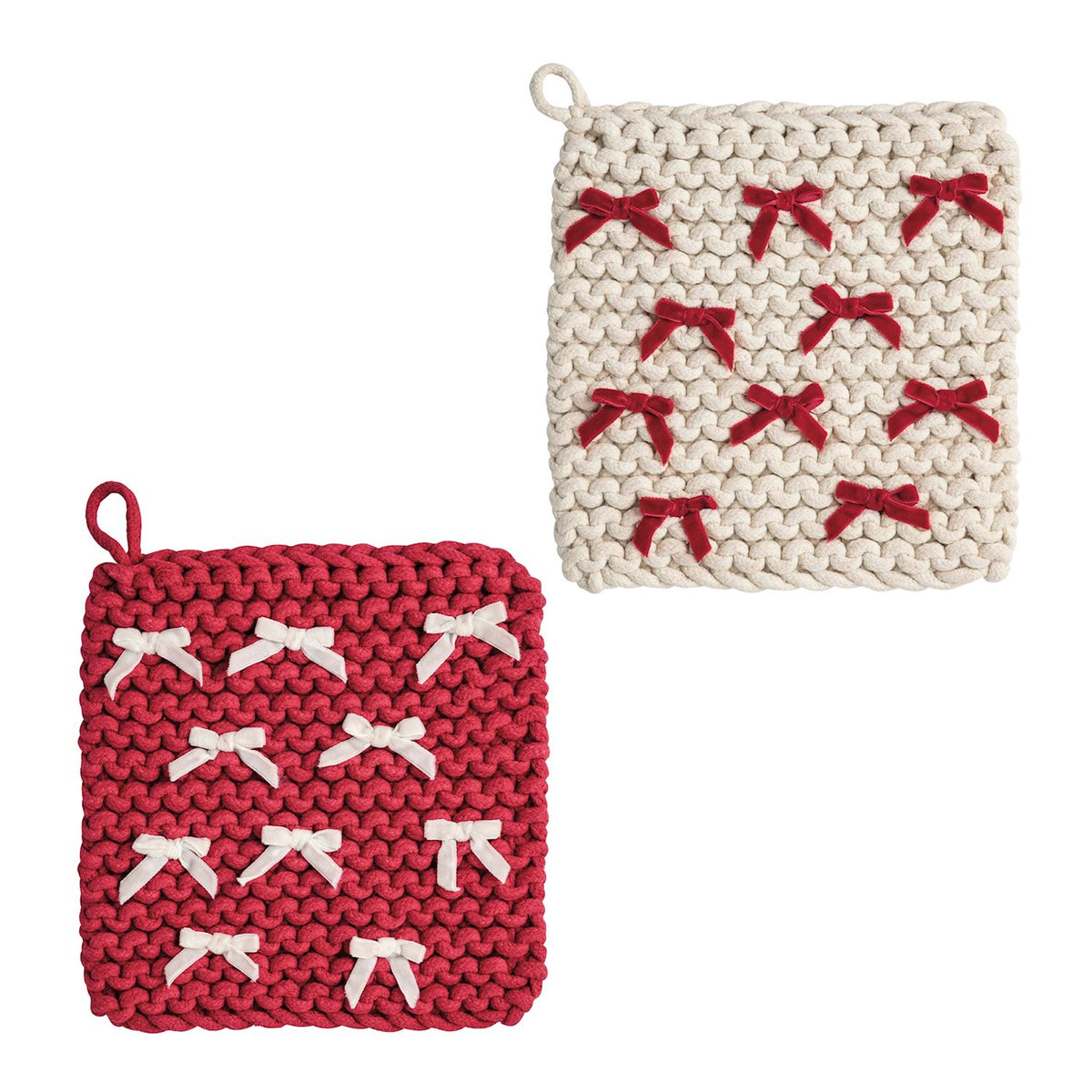 Crotchet Bow Pot Holder