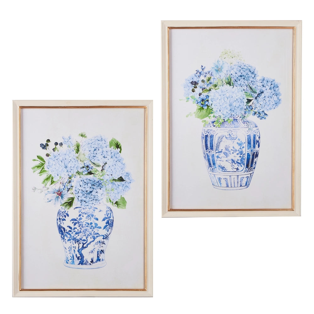 Hydrangeas In Vase Framed Print