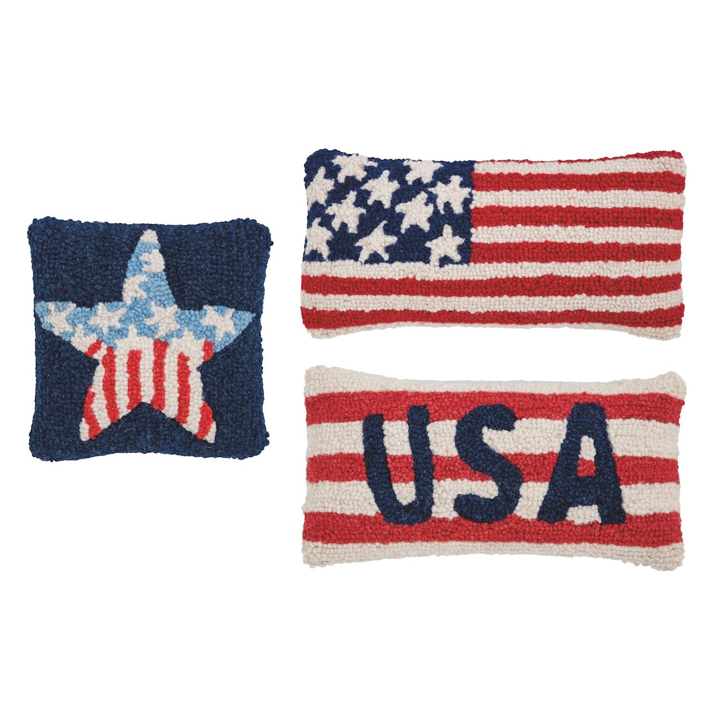 Mini Hooked Wool Pillows