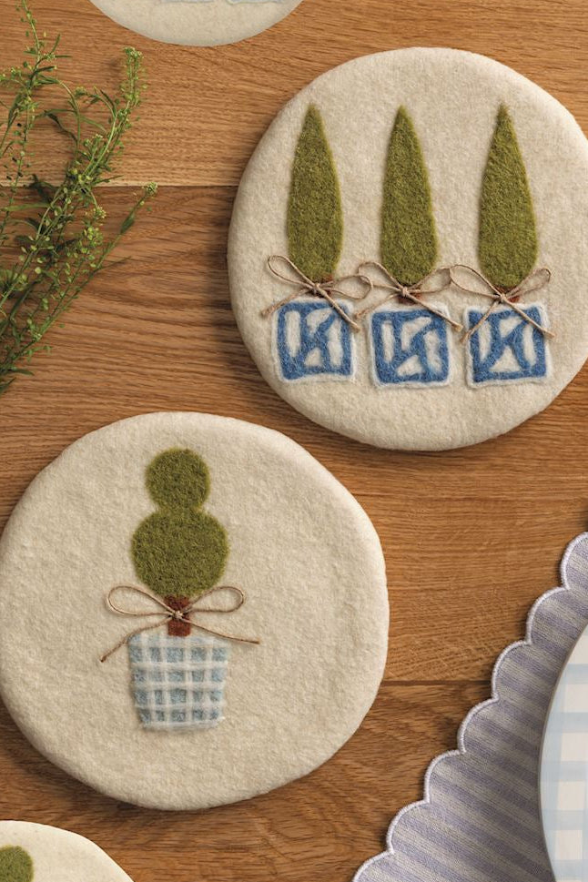 Topiary Felt Wool Trivet