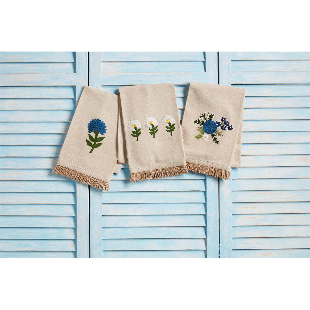 Floral Embroidered Towels