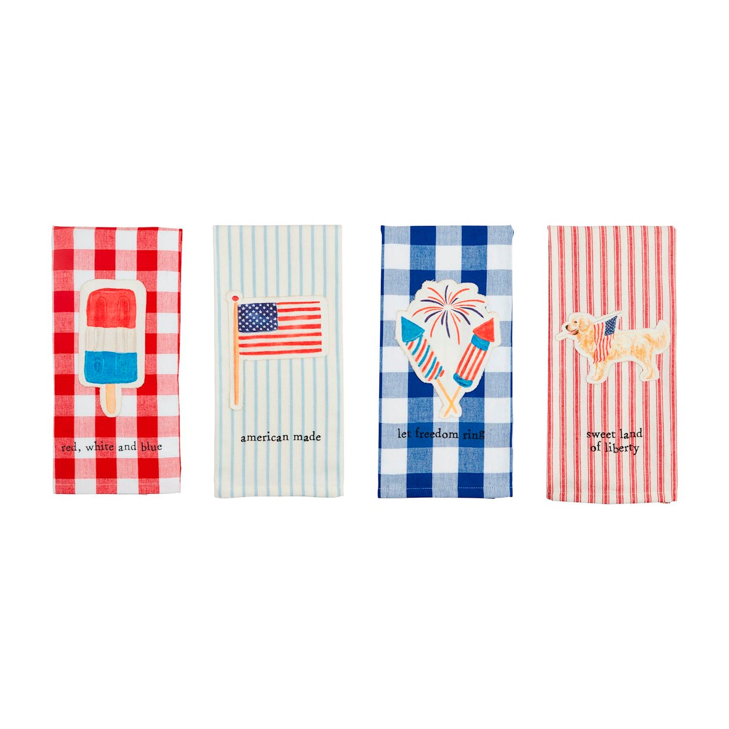 Americana Canvas Patch Towels