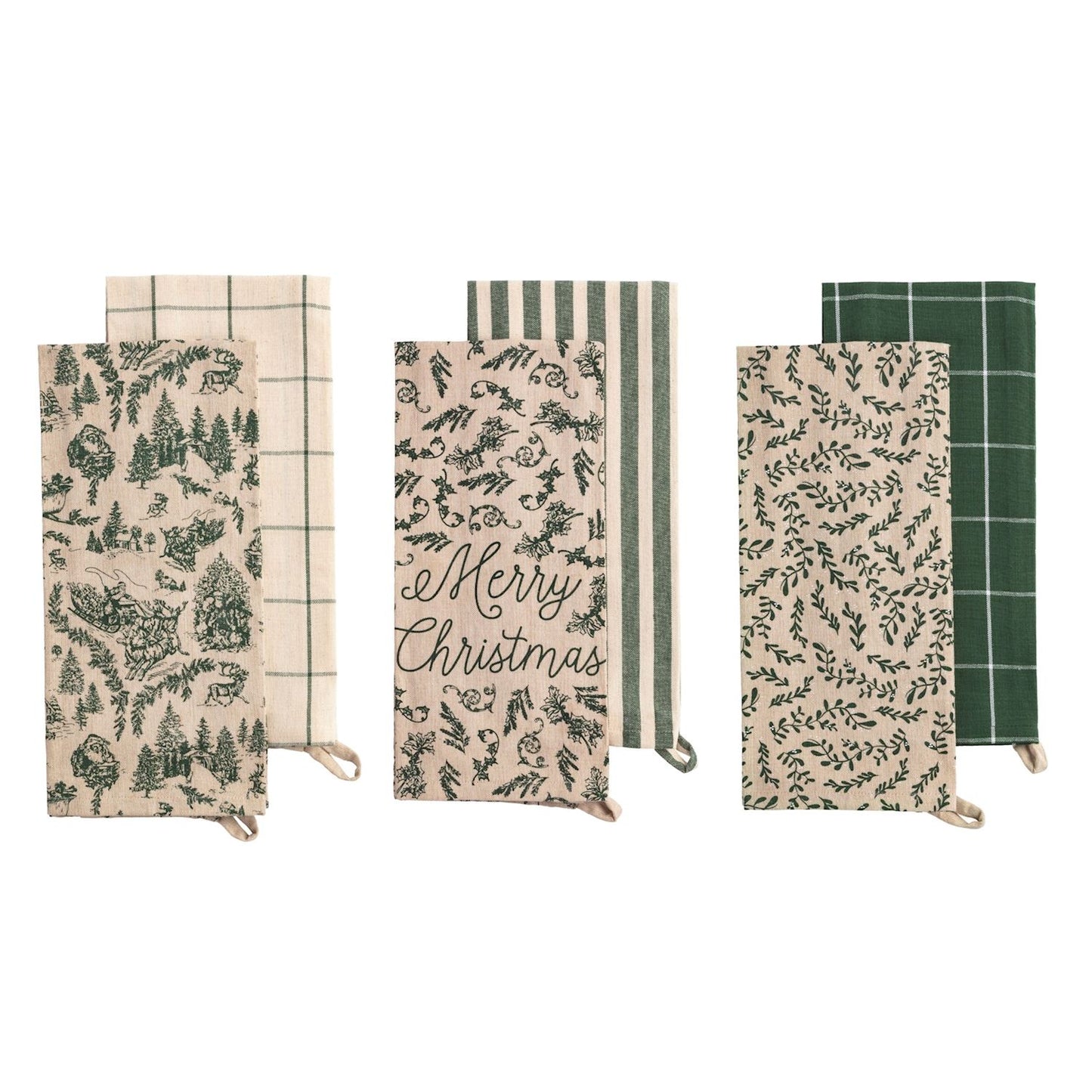 White Christmas Patterned Towel Sets