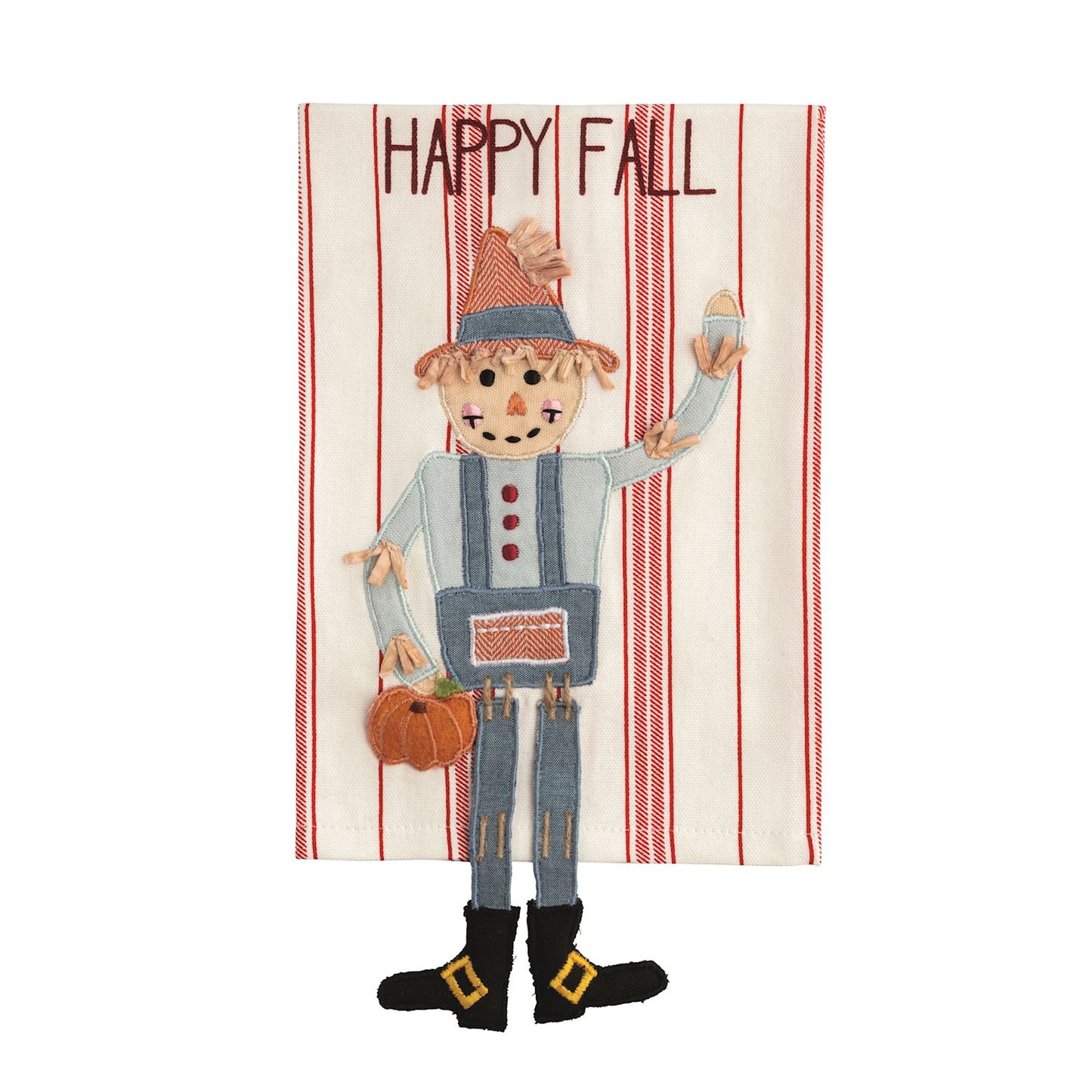 Scarecrow Dangle Leg Tea Towel