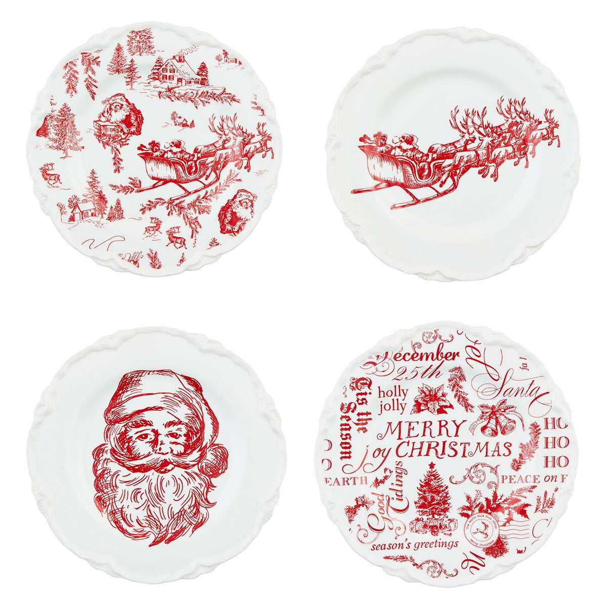 Christmas Dessert Plates