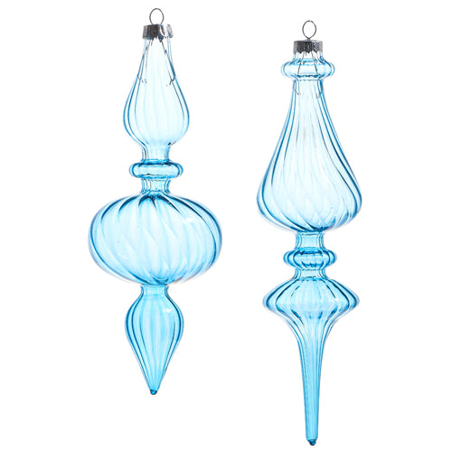 Light Blue Finial Ornament 9.5''