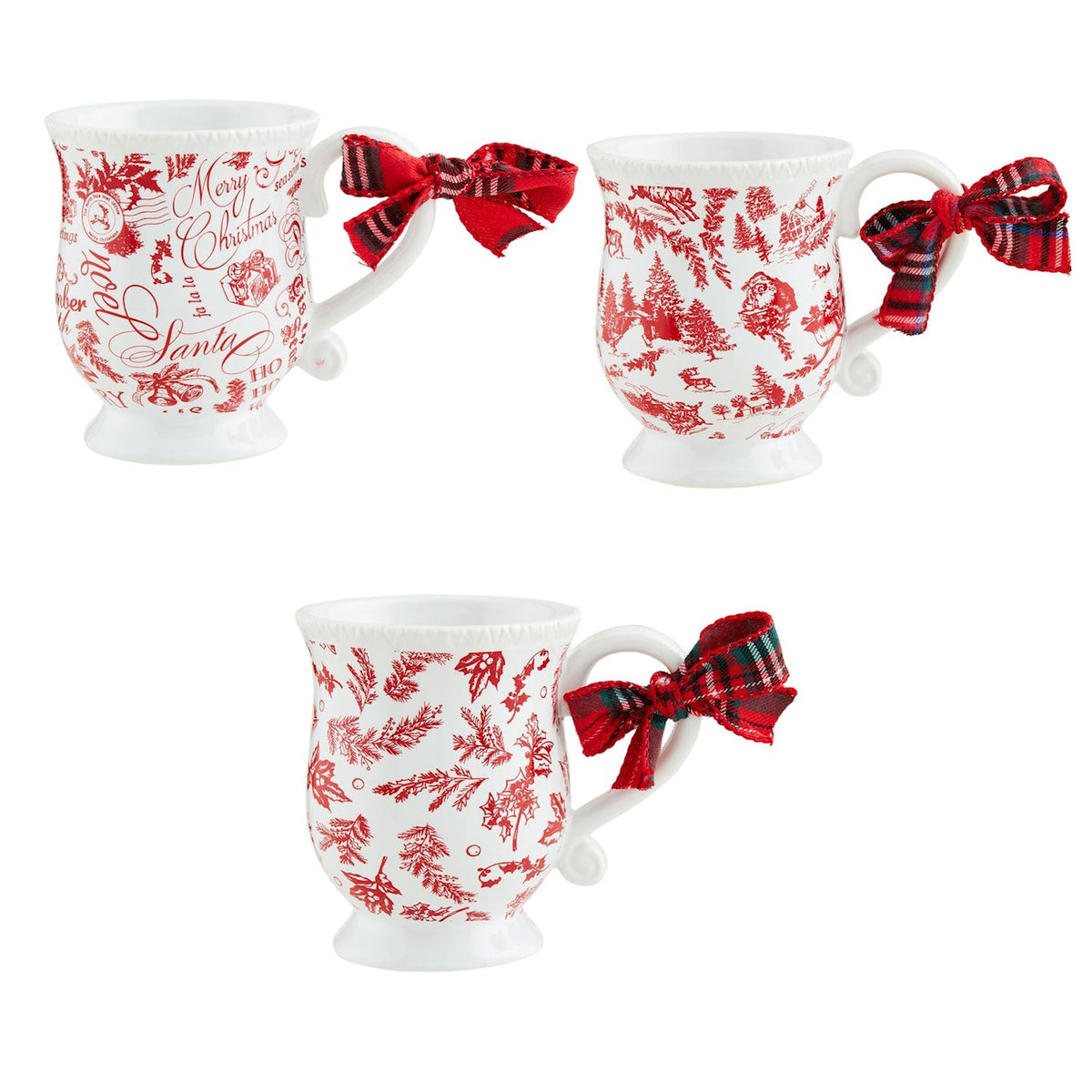 Christmas Toile Mugs