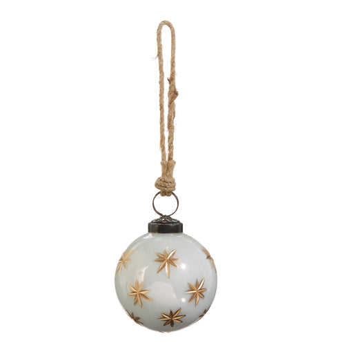 Gold Star Etched Ornament 3''
