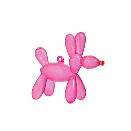 Pink Balloon Dog Ornament 3.5''