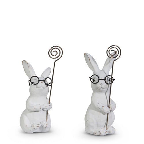 Bunny with Glasses Place Card Holder