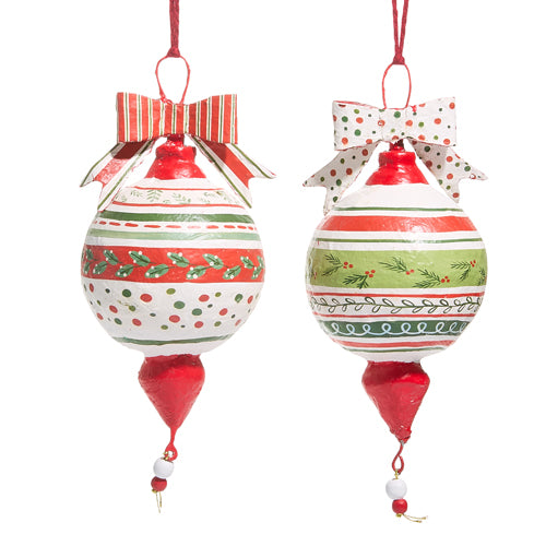 Christmas Paper Mache Ornaments