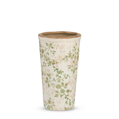 Taupe Floral Vase