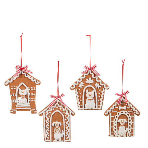 Gingerbread Dog House Ornaments