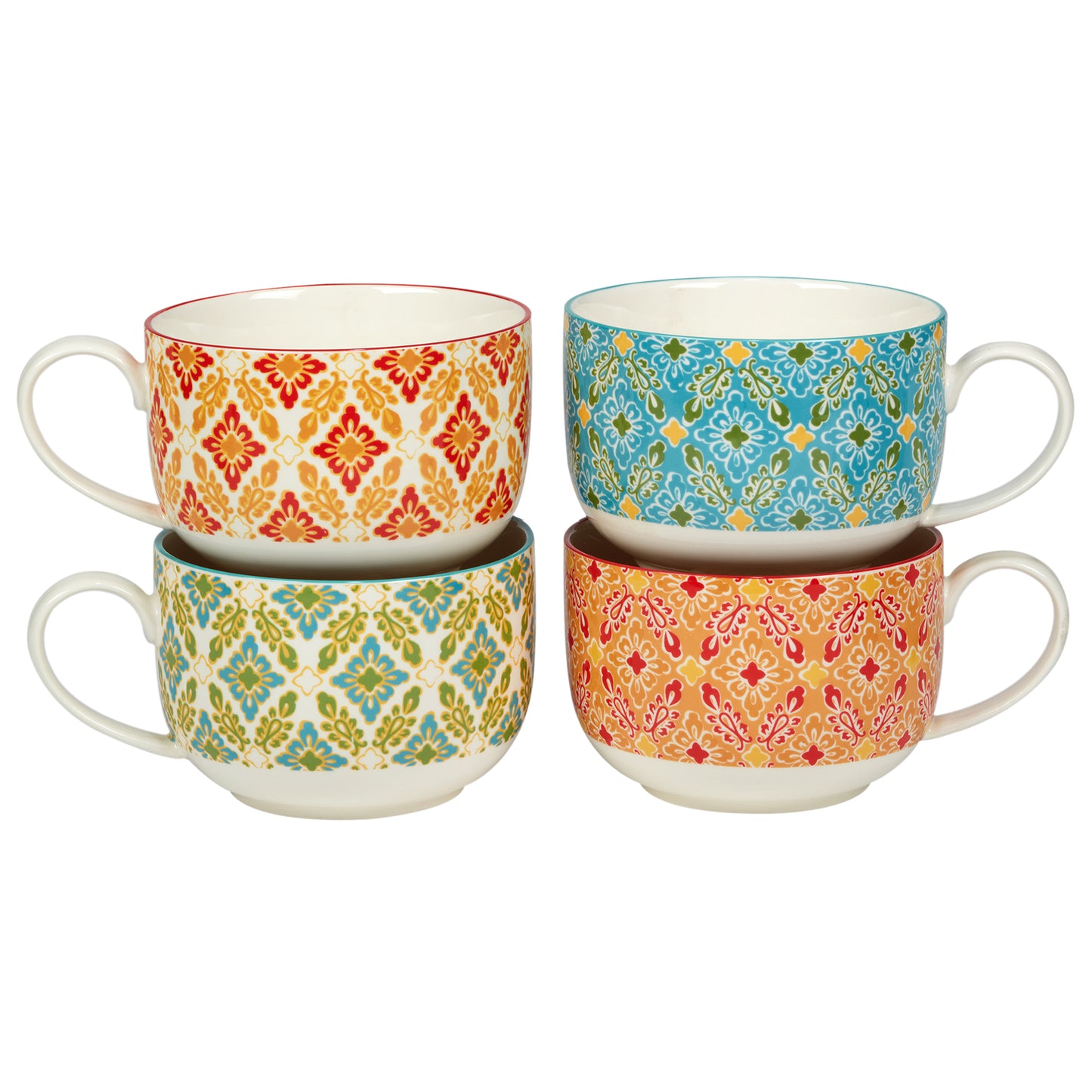 Damask Floral Jumbo Cup