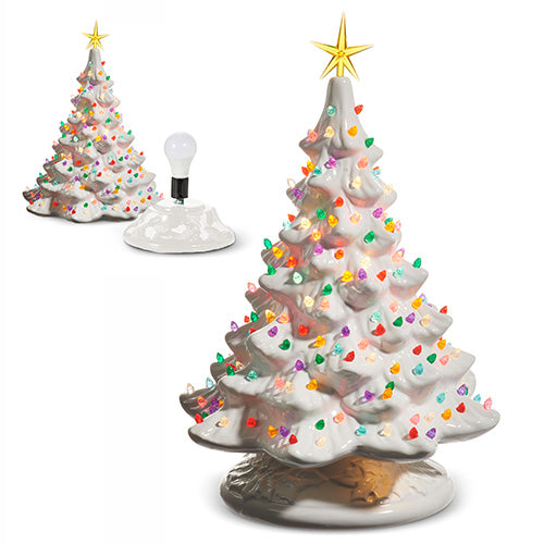 Lighted Vintage White Tree