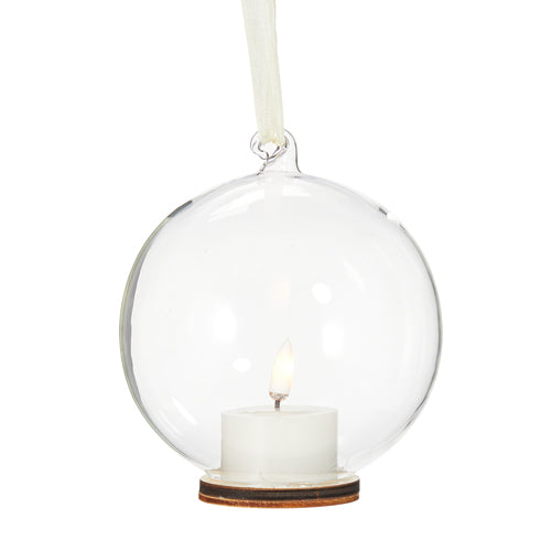 Lighted Glass Ball Ornament