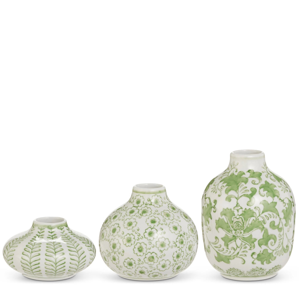 Green Bud Vases