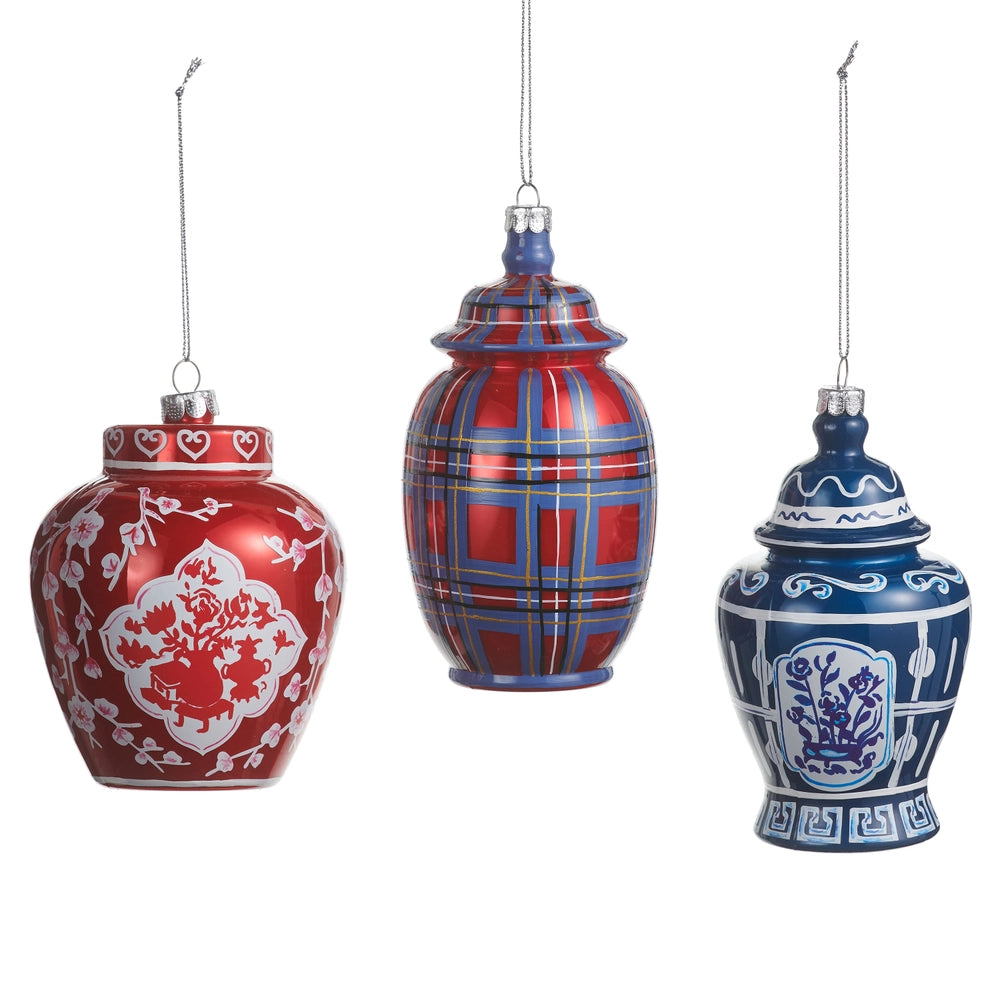 Dressed In Plaid Chinoiserie Ornament