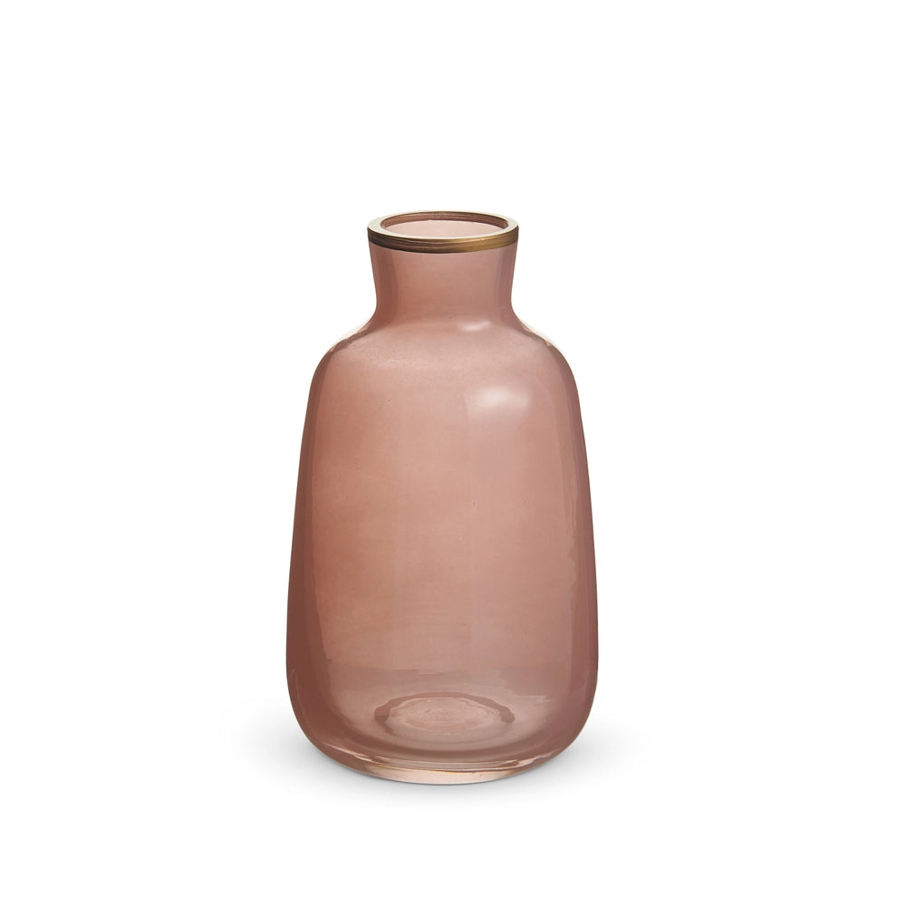 Gold Rimmed Pink Vase