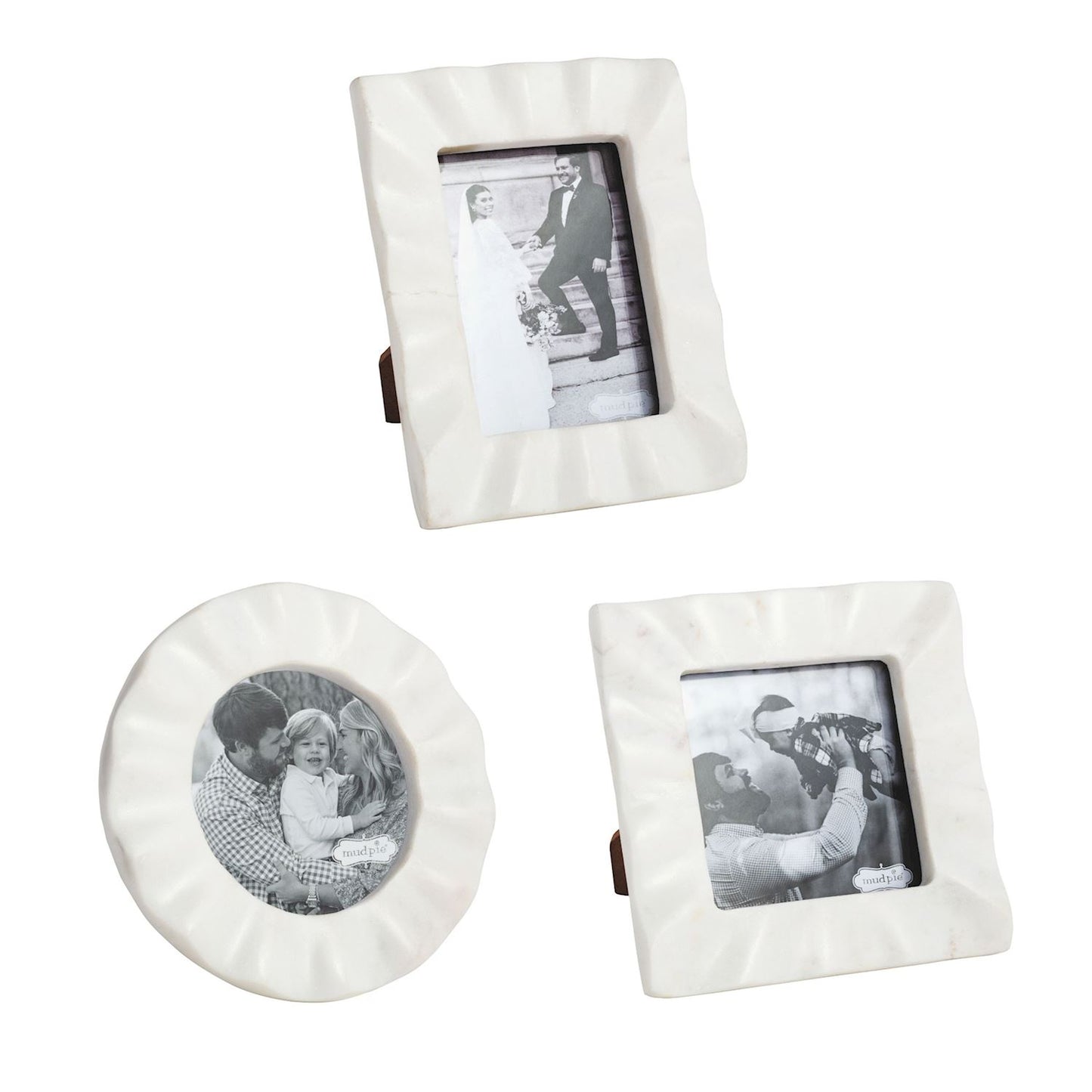 Ruffled Marble Frames