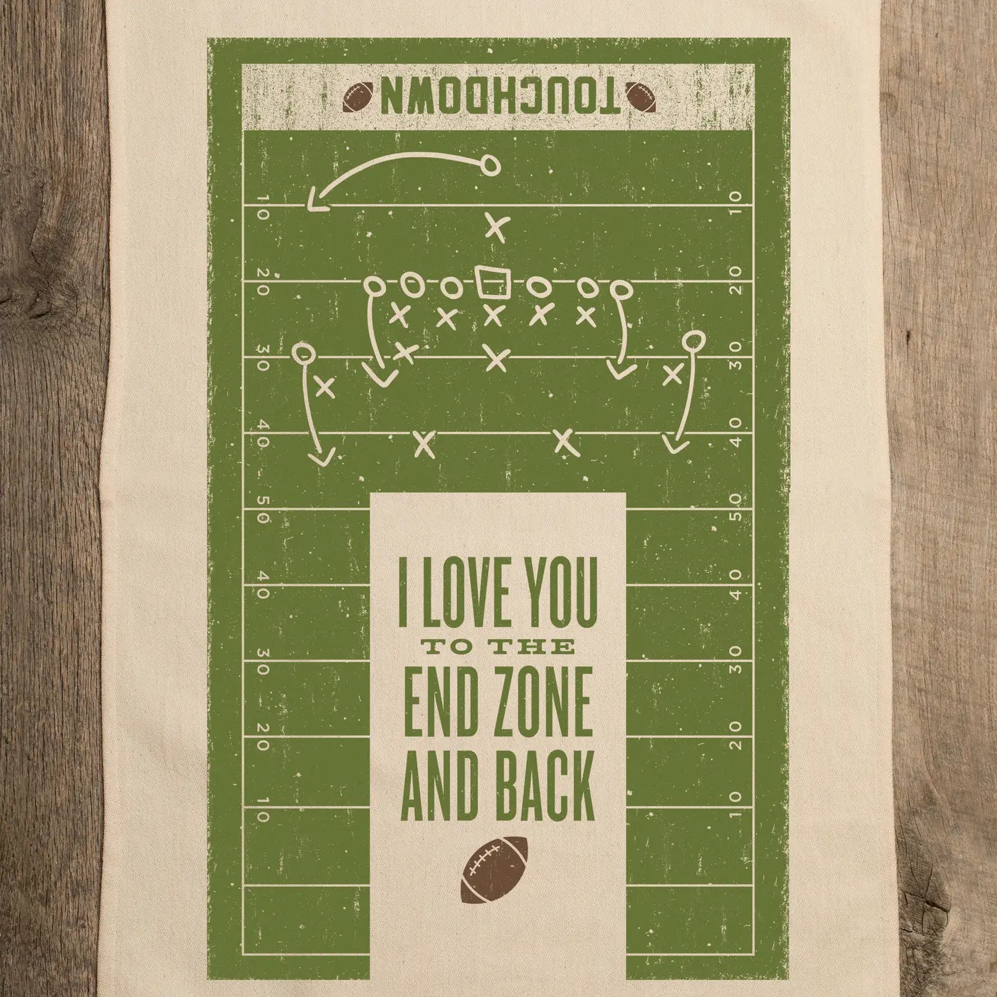 I Love You To The End Zone And Back Kitchen Towel