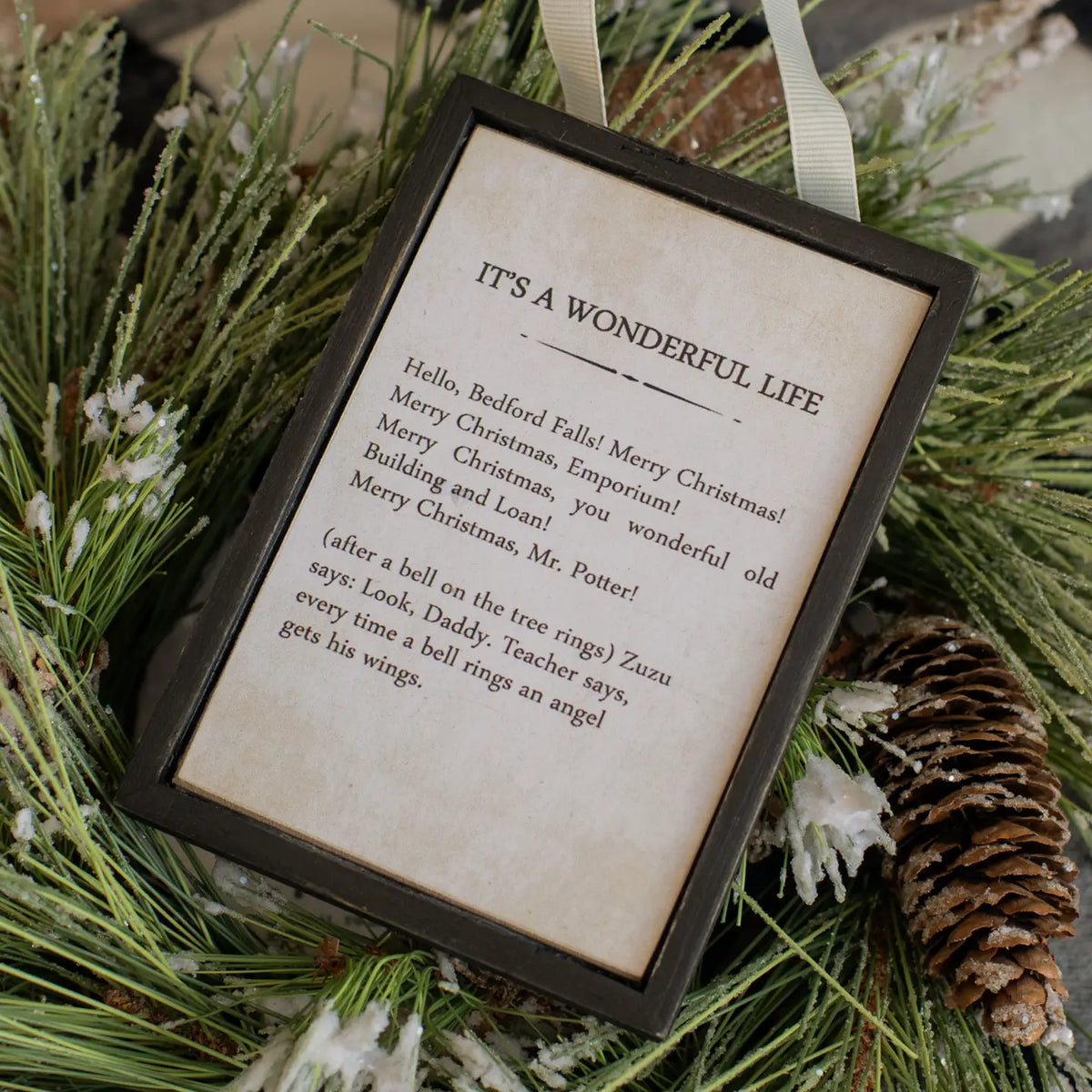 A Wonderful Life Sign Ornaments