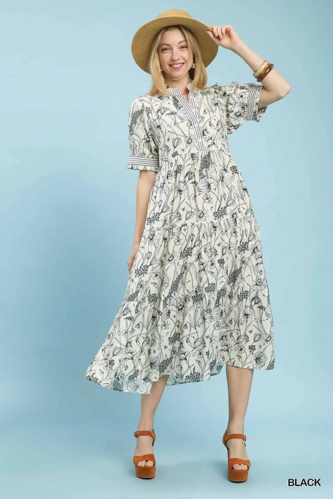 Floral Tiered Maxi Dress