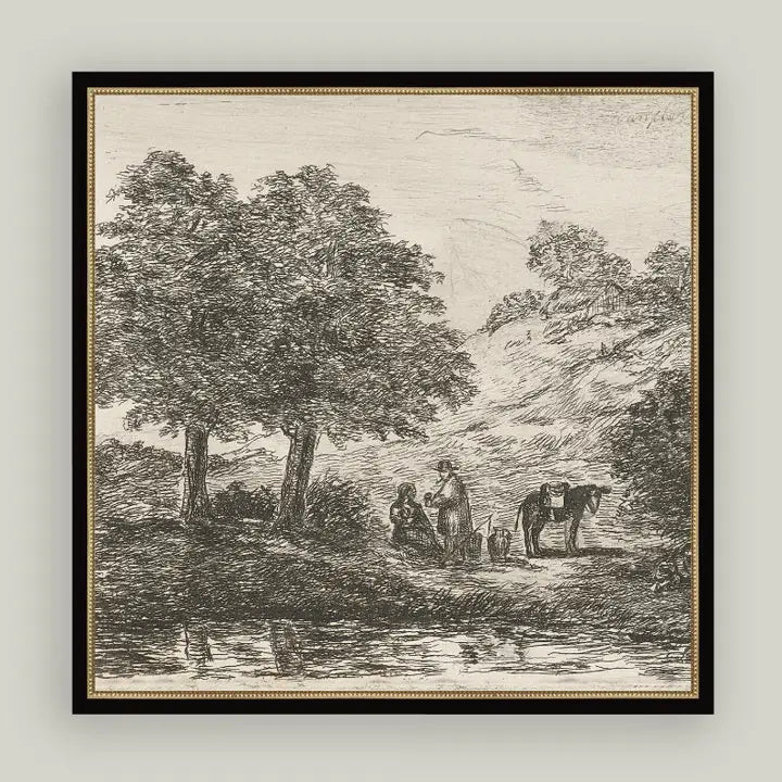 Landscape With Family Under Tree